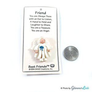 🌻Vintage 1994 Angel "Friend" Pin by Band Creations